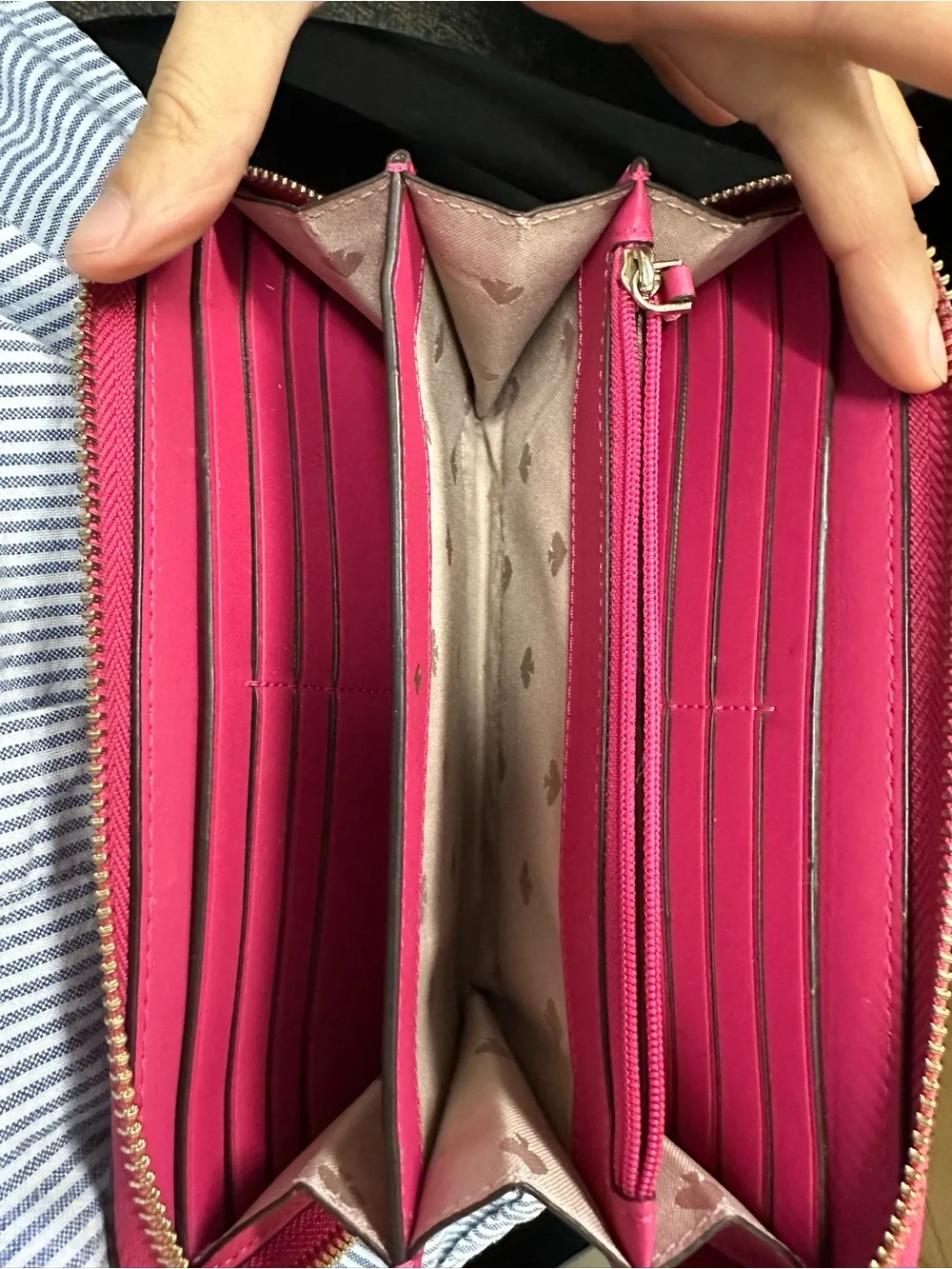 Kate Spade New York Pink Saffiano Leather Zip Around Wallet 🩷